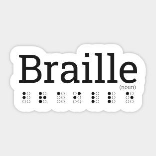 Braille(noun) Sticker